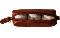 Tuscan Soul Leather Golf Ball Holder - Brown