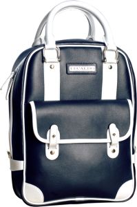 Selective Deluxe Leather Bag - Navy/White