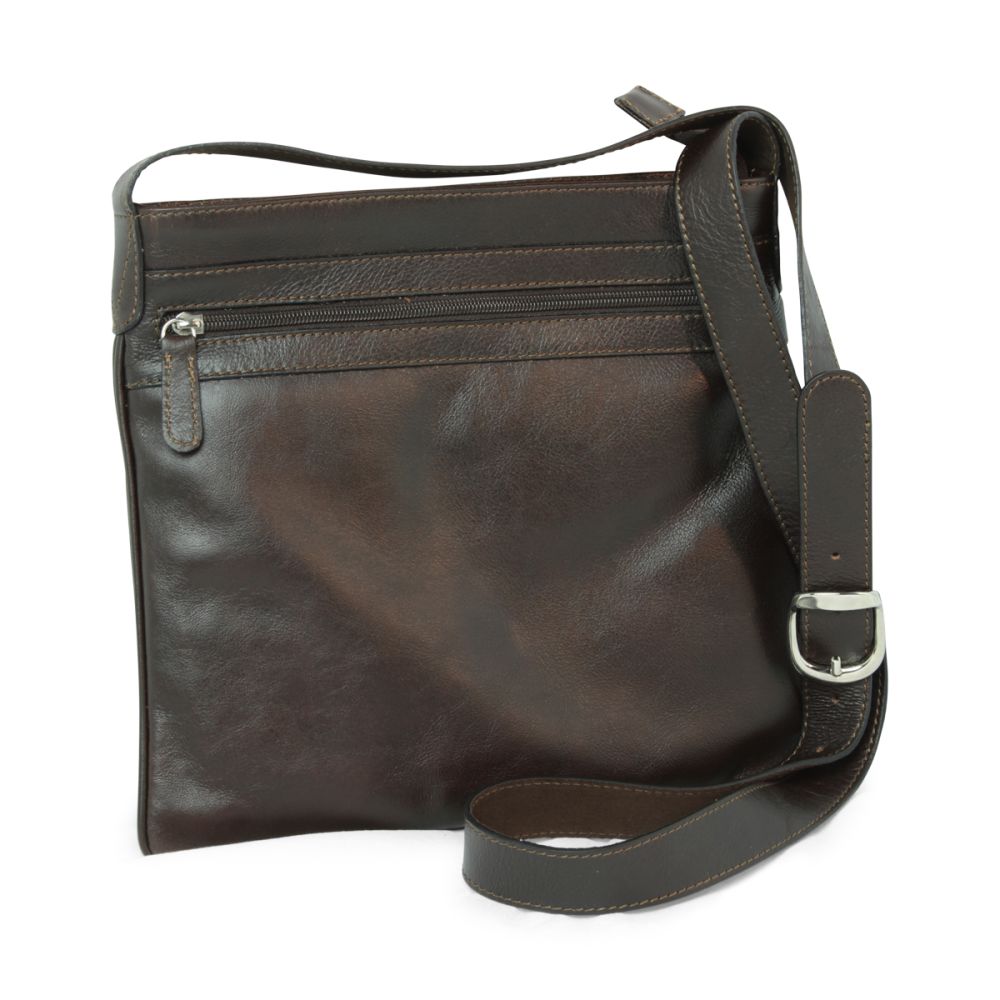 Leather cross body bag - dark brown|Leather cross body bag  display picture 3