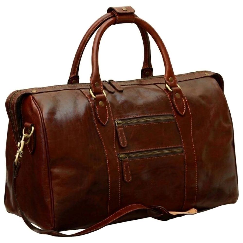 italian leather men's travel bags TL Voyager Bag with Front Pocket Brown You just purchase an item that is not very generic and cheap one and voilà Small Italian Leather Duffel Bag,