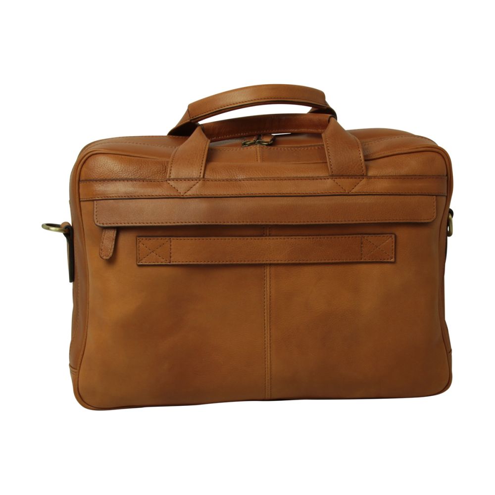 Italian Leather Briefcase - Brown Colonial | 209589CO US | Old
