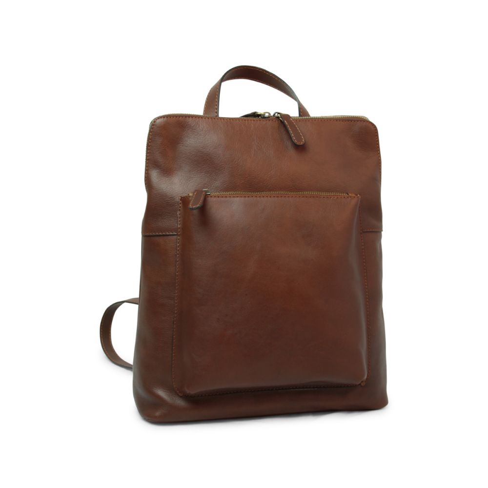 chestnut leather backpack Blazer No. 278 | Vintage On the outside Walker Leather Backpack | Rustic