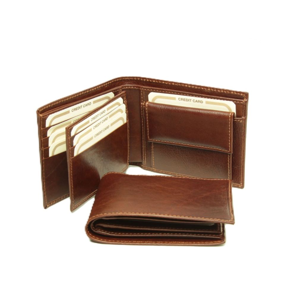 WALLET bag＋POCKET shoulder／brown Vachetta Leather Bifold Wallet - Brown | 800405MA US | Old Angler