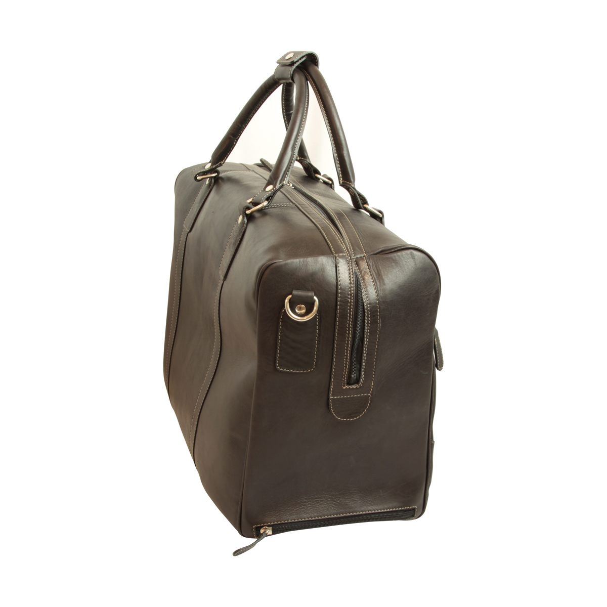 Oiled Calfskin leather duffel bag - Dark Brown | 001561TM US | Old Angler Firenze