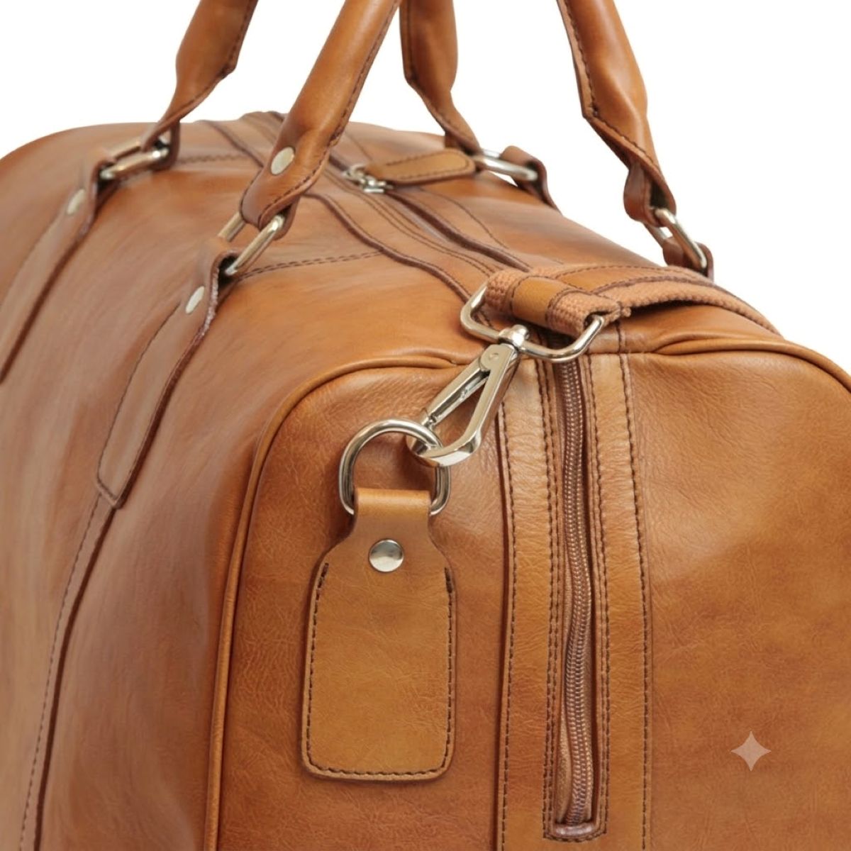 Oiled Calfskin leather duffel bag - Colonial Brown | 001561CO US | Old Angler Firenze