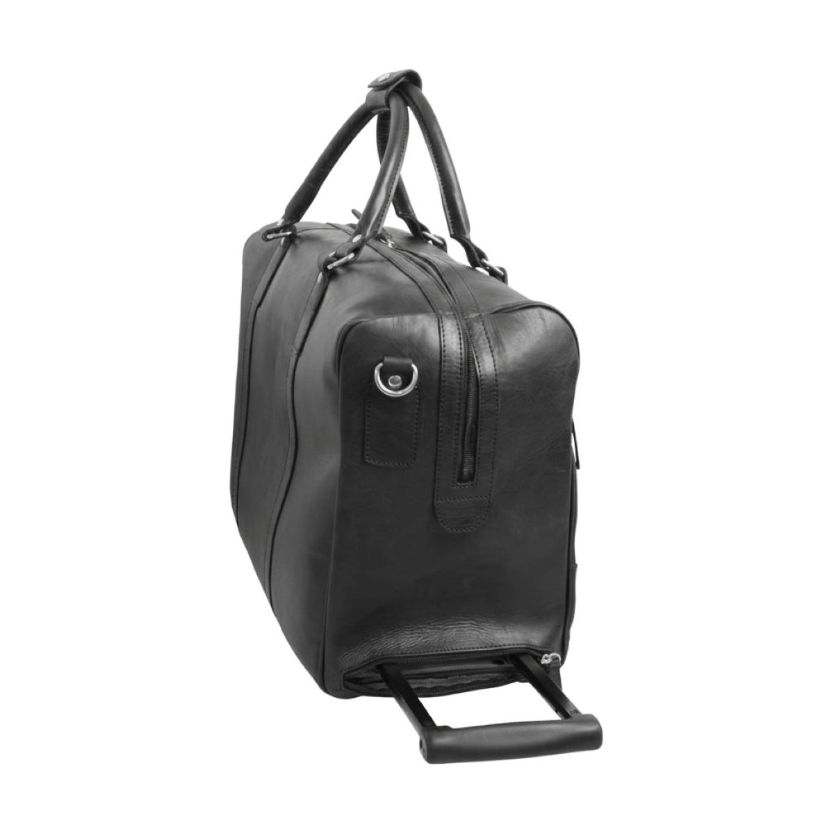 Oiled Calfskin Leather Duffel Bag - Black | 001561NE US | Old Angler Firenze