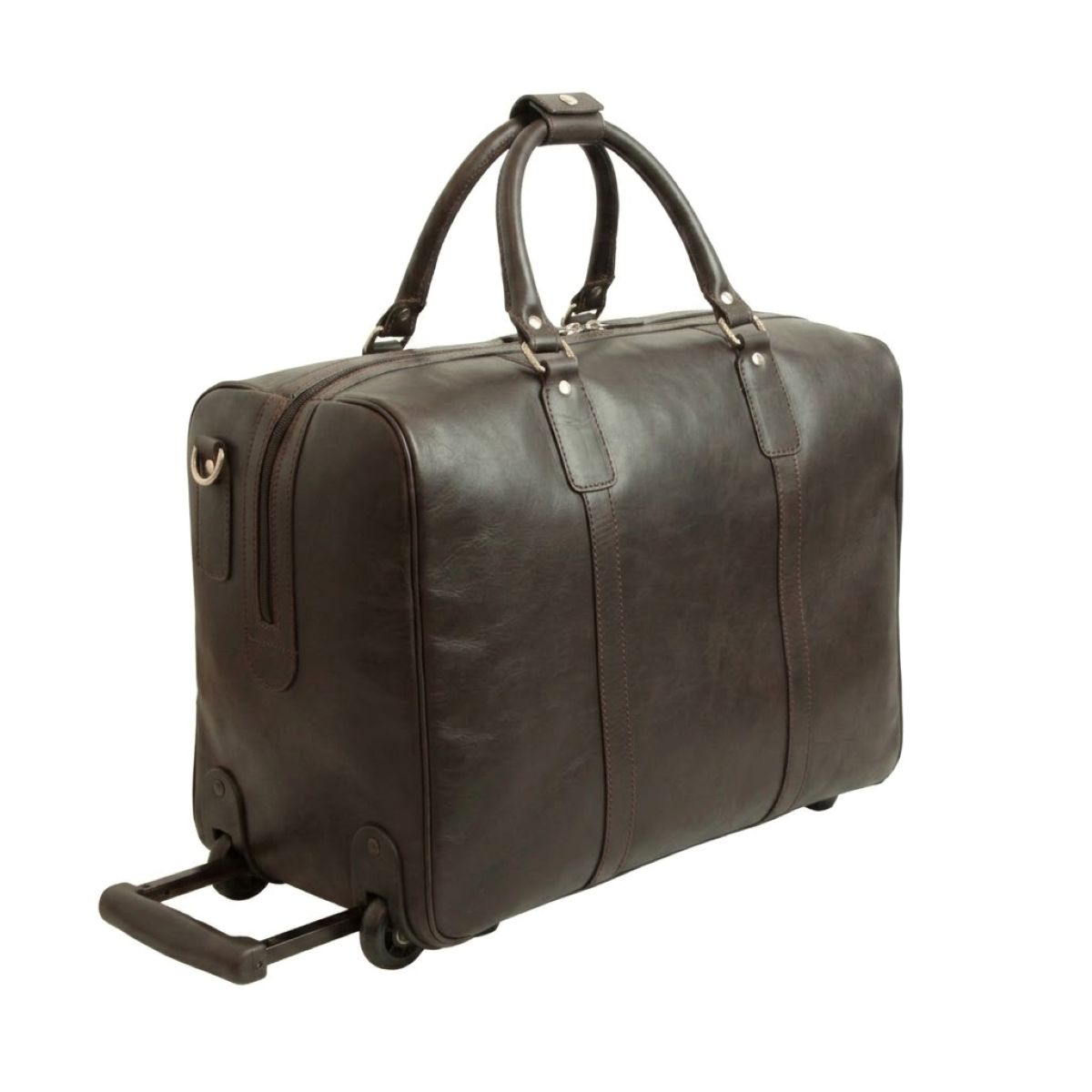 Oiled Calfskin leather duffel bag - Dark Brown | 001561TM US | Old Angler Firenze
