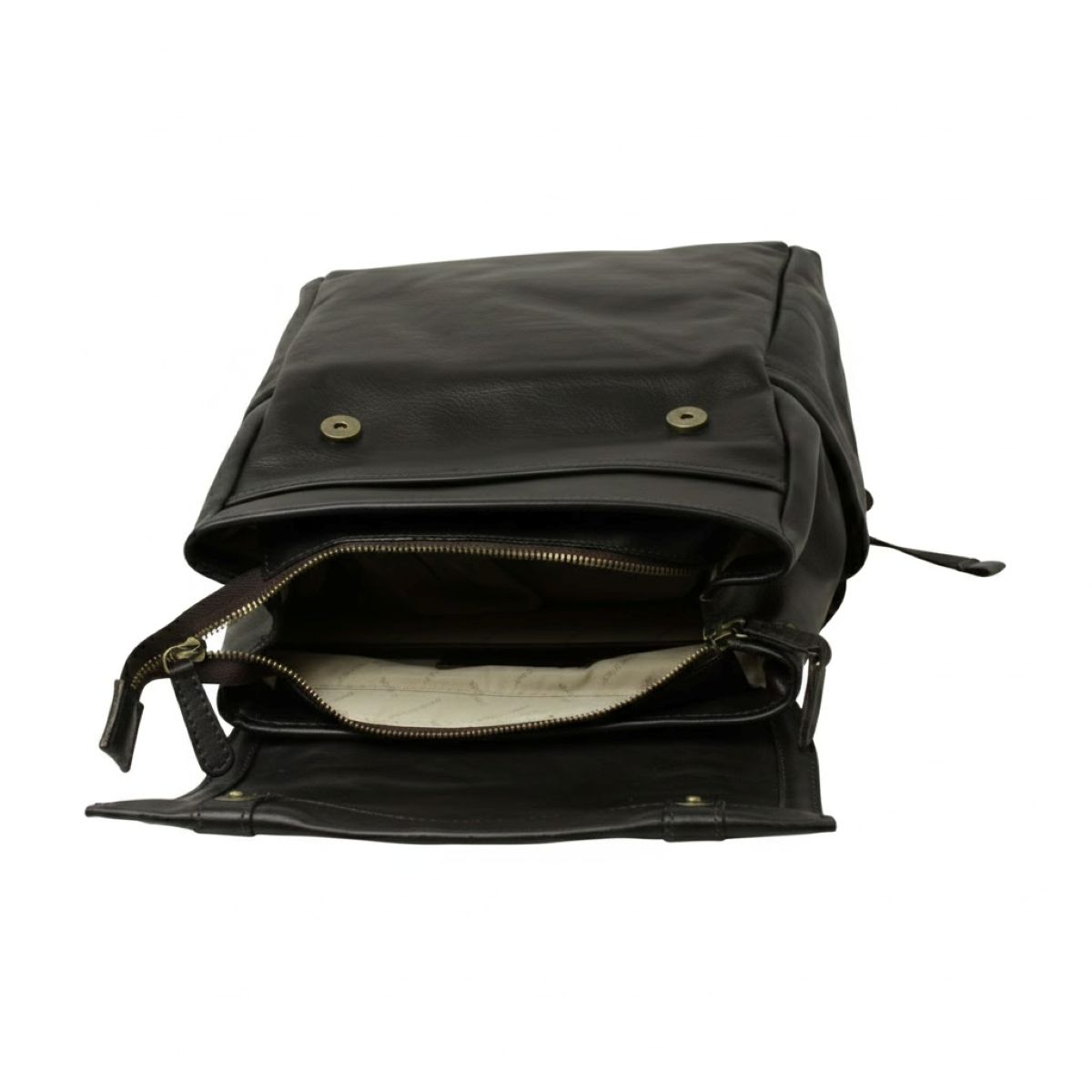 Leather laptop backpack - Black | 030891NE US | Old Angler Firenze