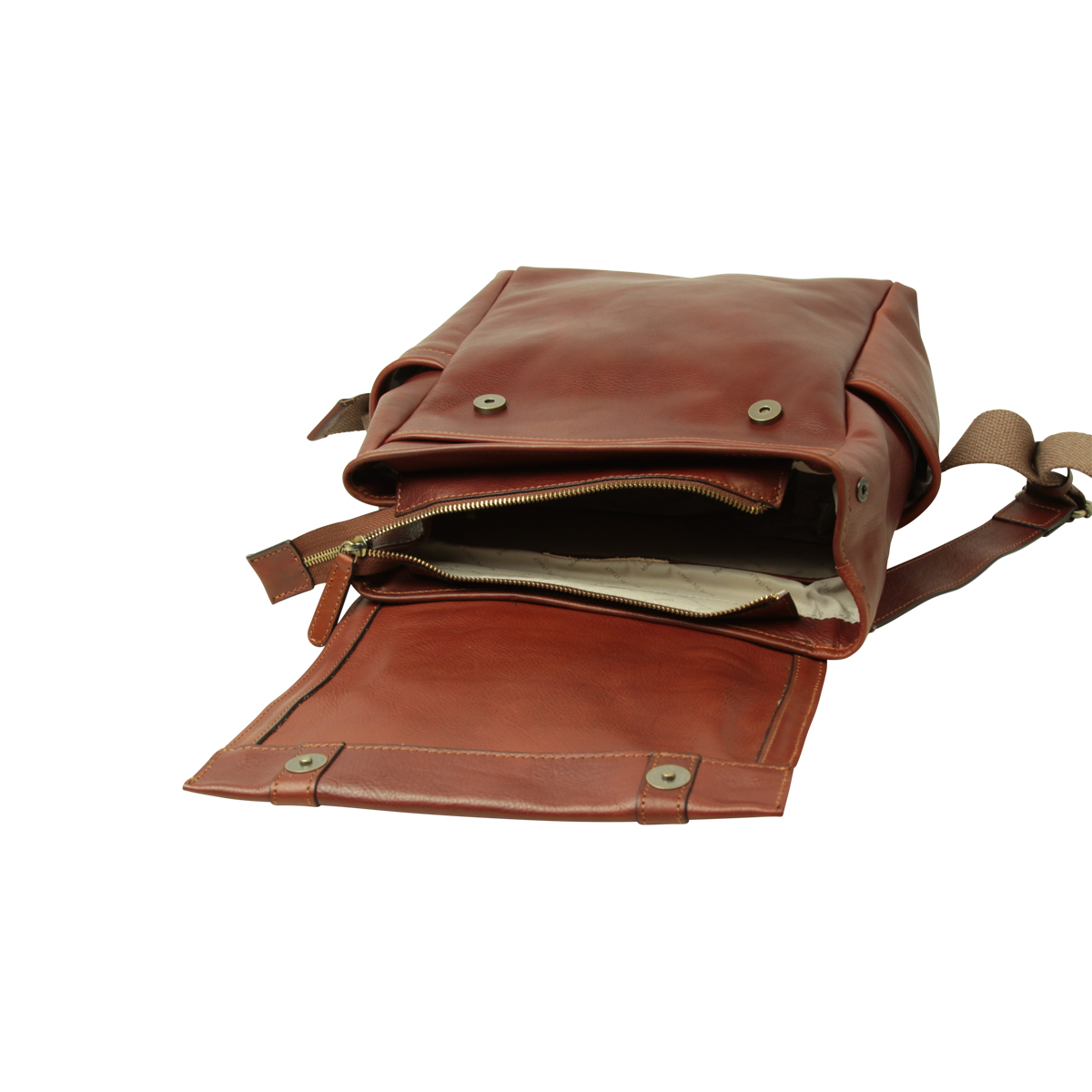 Leather laptop backpack - Brown | 030891MA US | Old Angler Firenze