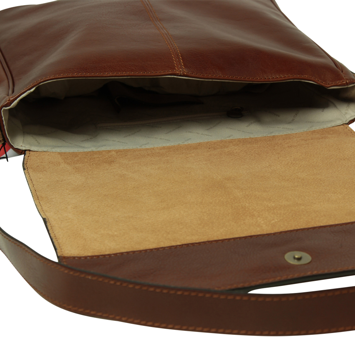 Cowhide Leather Messenger Bag - Brown | 069805MA US | Old Angler Firenze