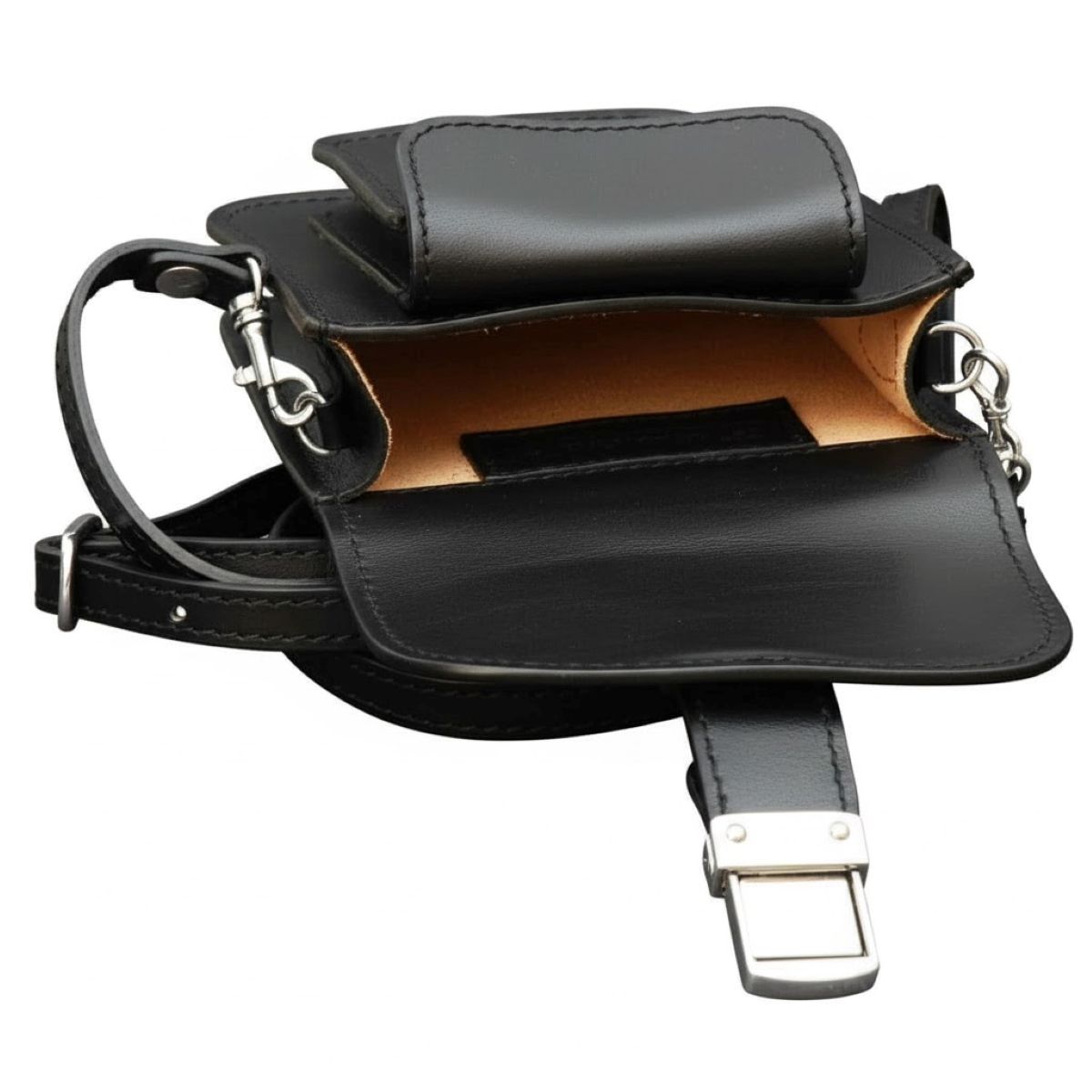   Leather Belt Piece -Black|077389NE|Old Angler Firenze