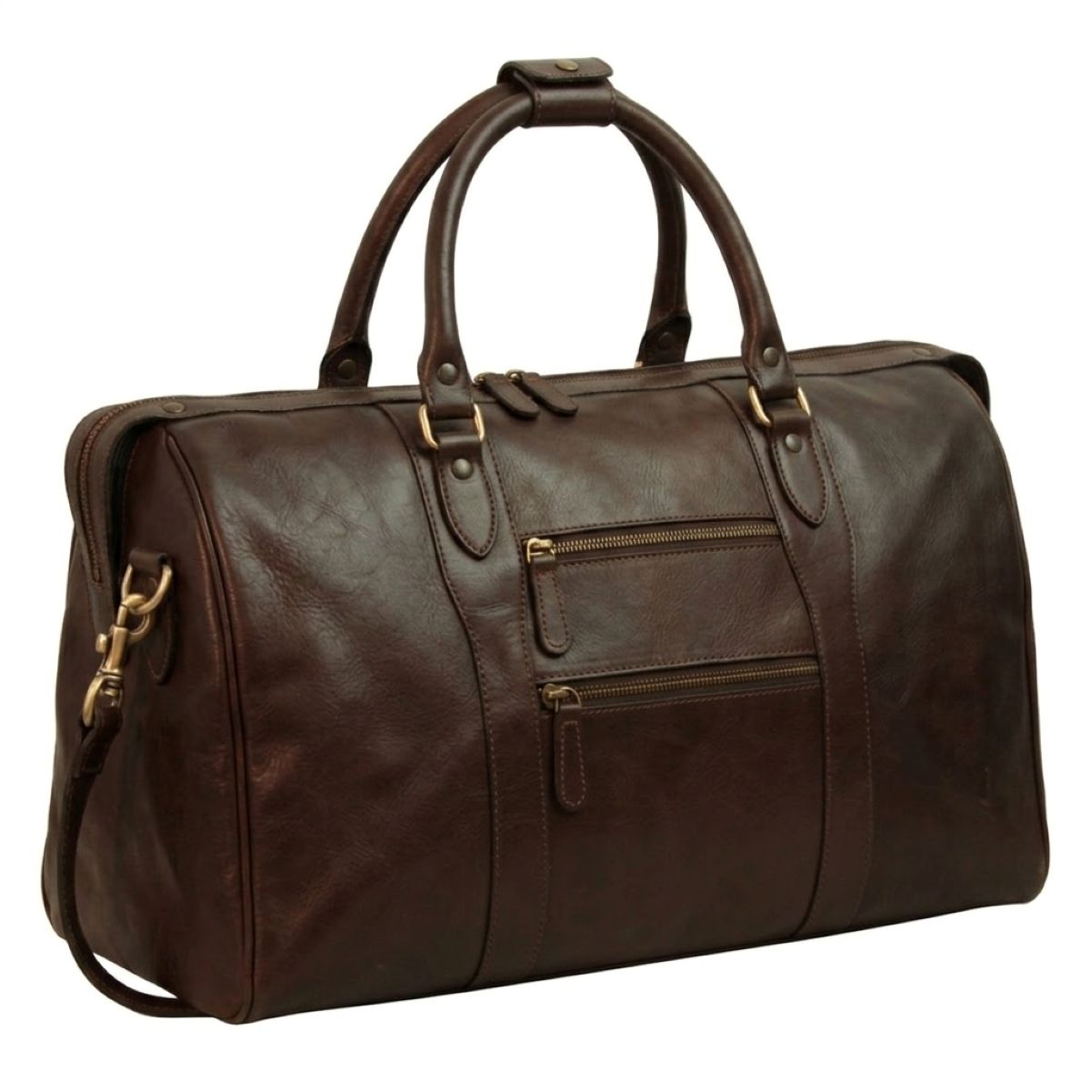 Italian Leather Travel Bags for Men Dark Brown | Full-Grain | 108889TM | Old Angler Firenze