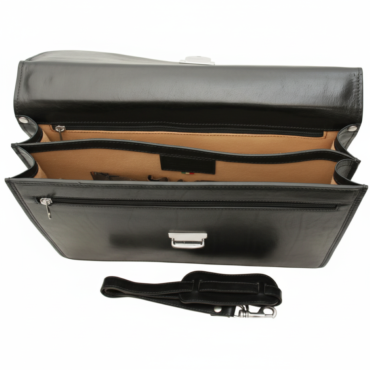 Cartella in vacchetta-Nero|200189NE|Old Angler Firenze