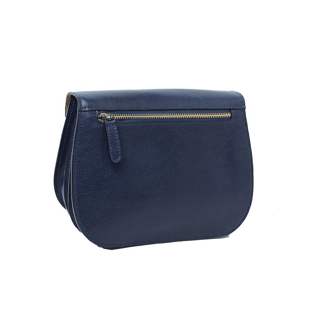 Full grain calfskin shoulder bag-blue|209691BL|Old Angler Firenze