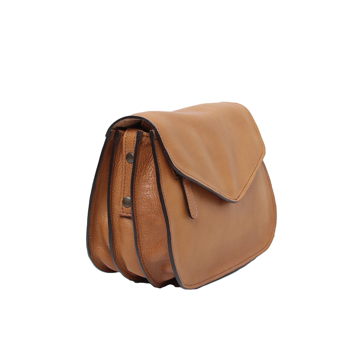 Full grain calfskin shoulder bag-brown colonial|209691CO|Old Angler Firenze