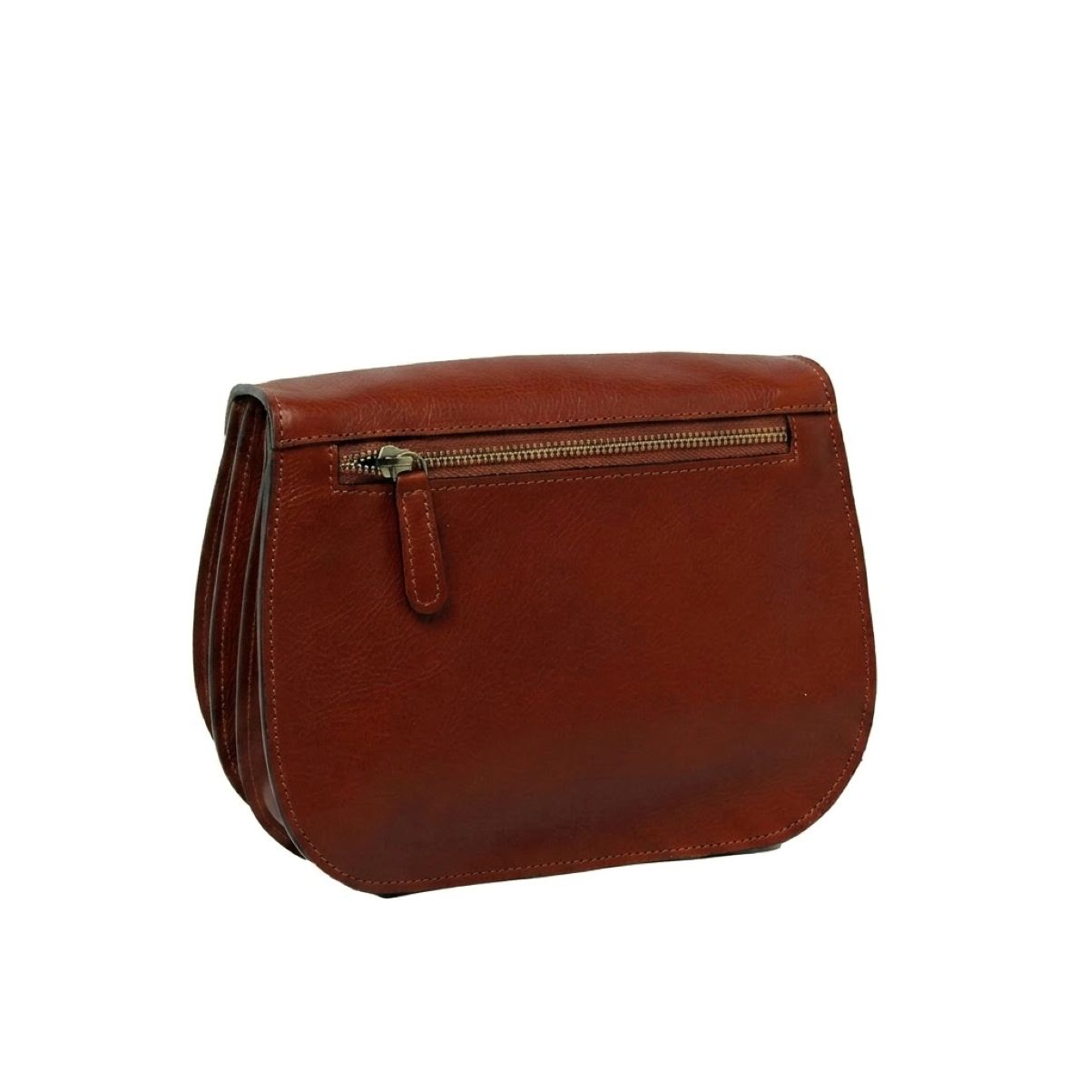 Full grain calfskin shoulder bag ED- Mahogany Brown|209691MA|Old Angler Firenze