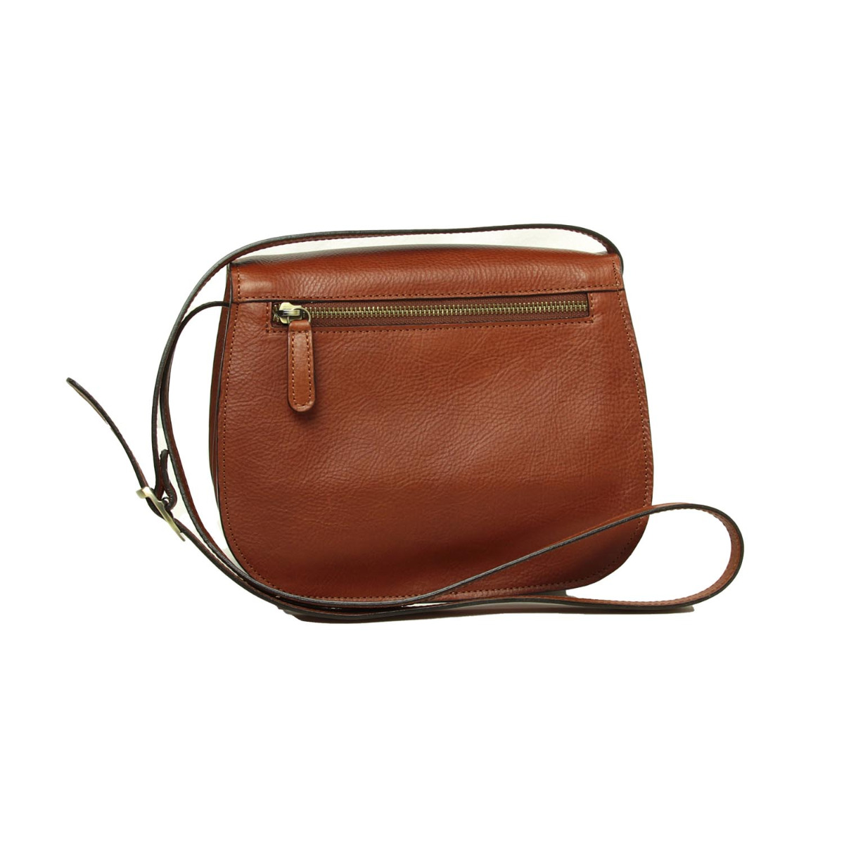 Women's shoulder bag in full grain calfskin-Teak|209891TK|Old Angler Firenze