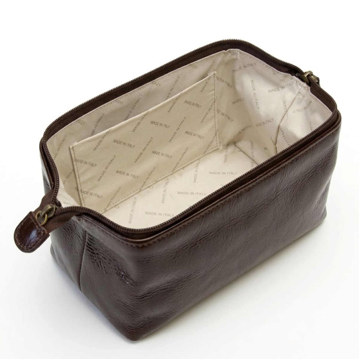 Cowhide beauty case - Dark Brown|401291TM|Old Angler Firenze