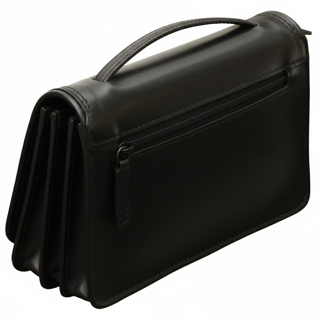 Tracollina in pelle - Black|407889NE|Old Angler Firenze