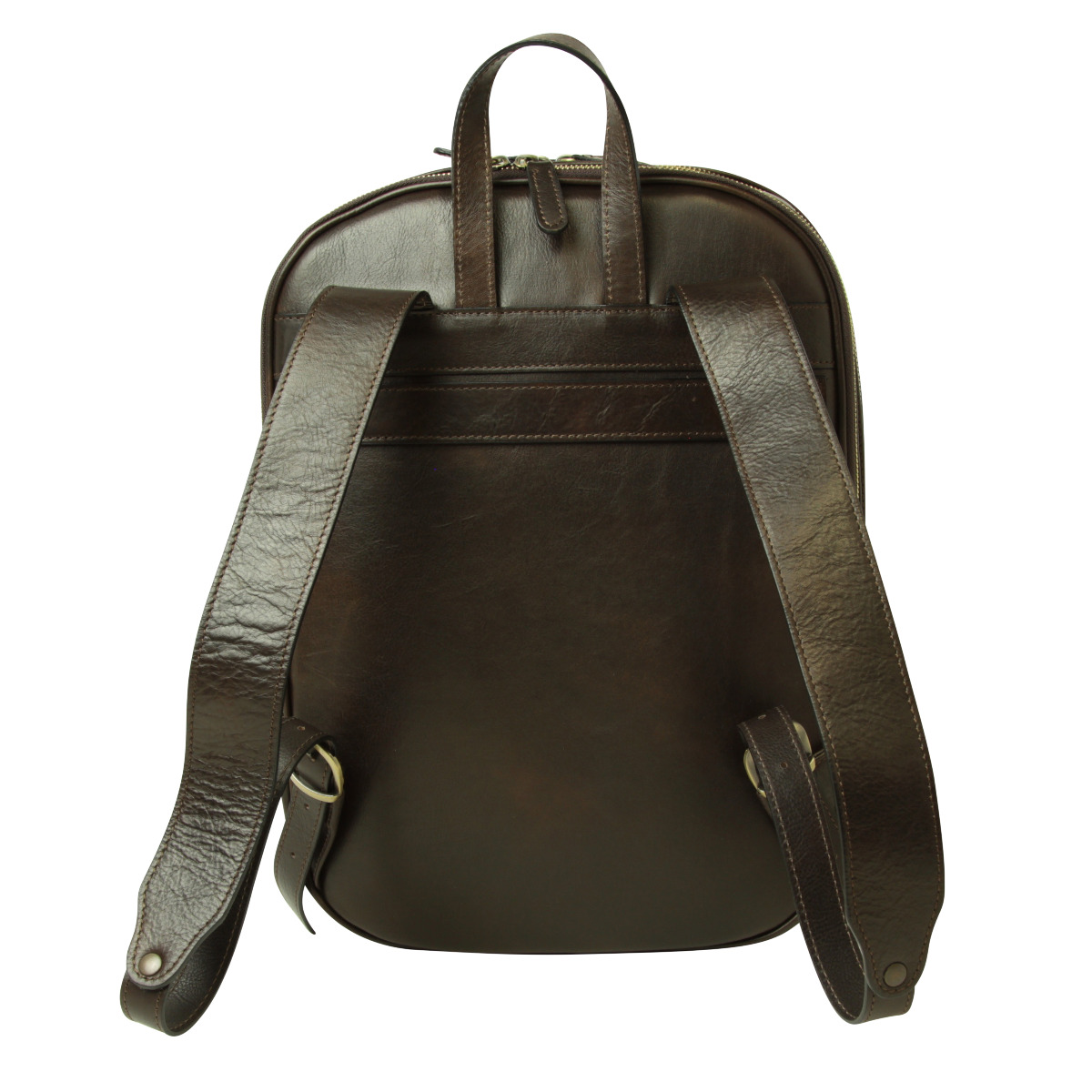 Soft Calfskin Leather Laptop Backpack - Dark Brown | 031491TM US | Old Angler Firenze