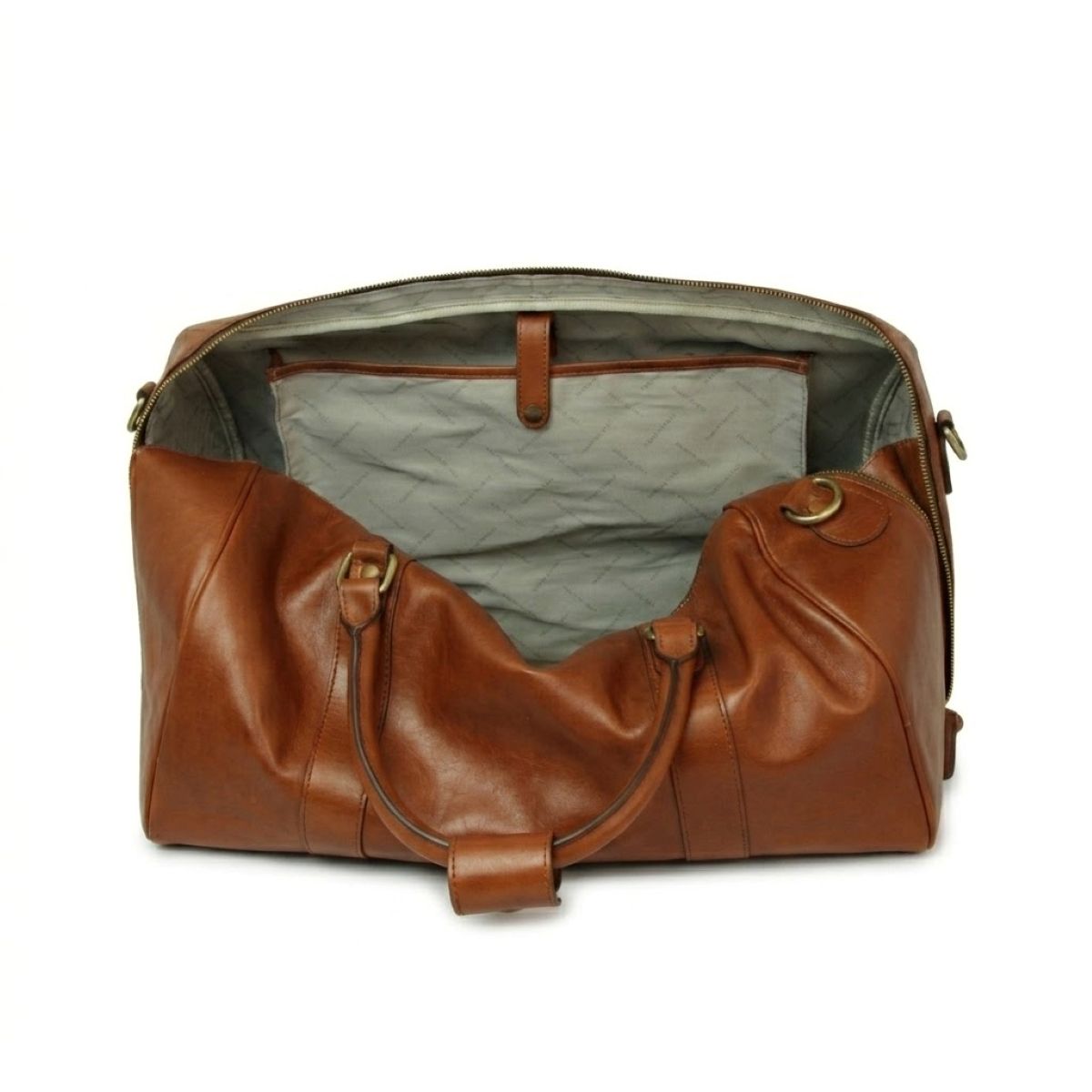 Full grain leather travel bag - Teak|414891TK|Old Angler Firenze
