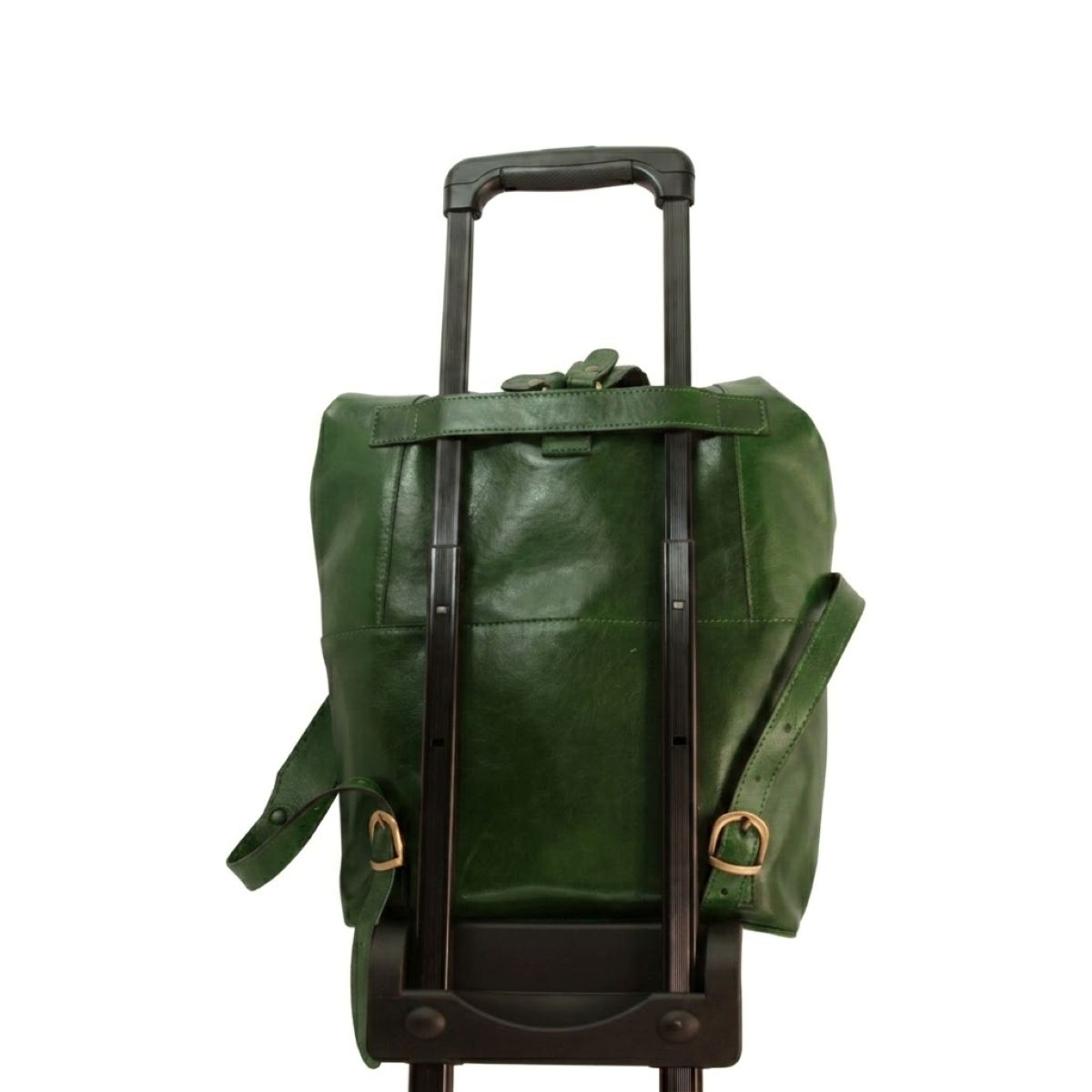Full grain Leather backpack 4151 - Green|415191VE|Old Angler Firenze