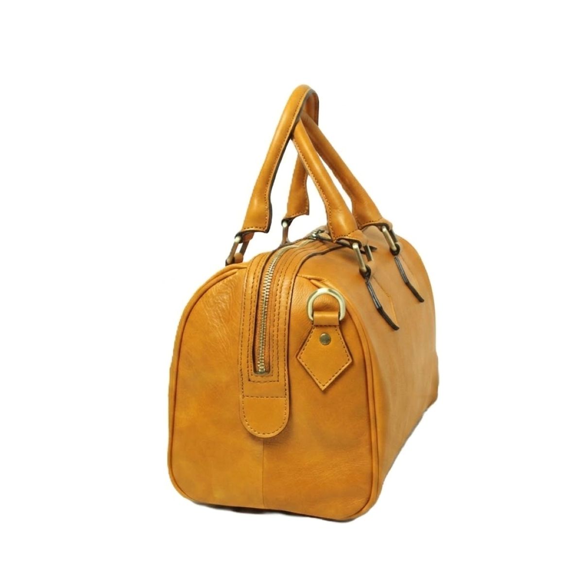 Double handled shoulder bag - Ochre|416091OC|Old Angler Firenze