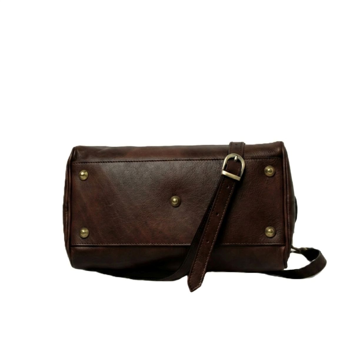 Double handled shoulder bag - Dark brown|416091TM|Old Angler Firenze