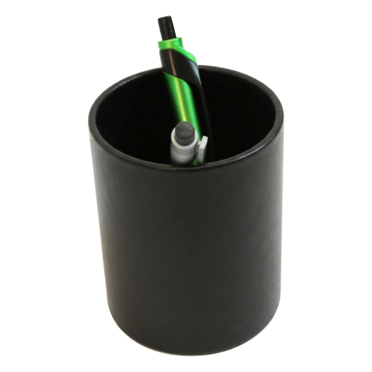 Leather pen cup - black | 763051NE US | Old Angler Firenze