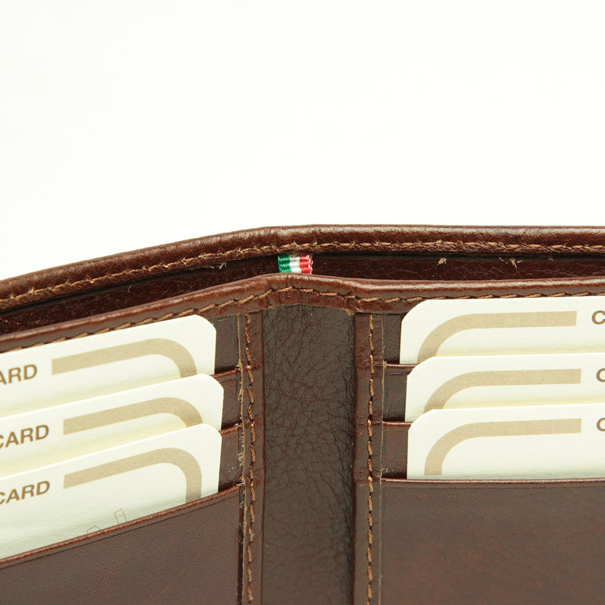 Bifold wallet with RFID blocking technology - Brown | 802605MA US | Old Angler Firenze