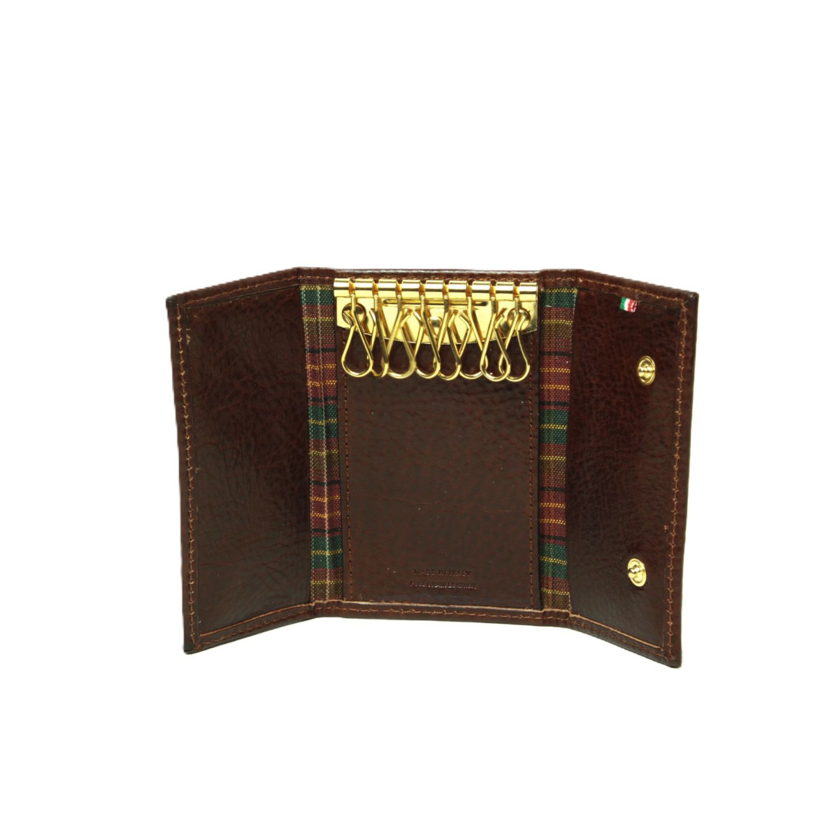 Full grain leather key ring  6 hooks - colonial|802789CO|Old Angler Firenze