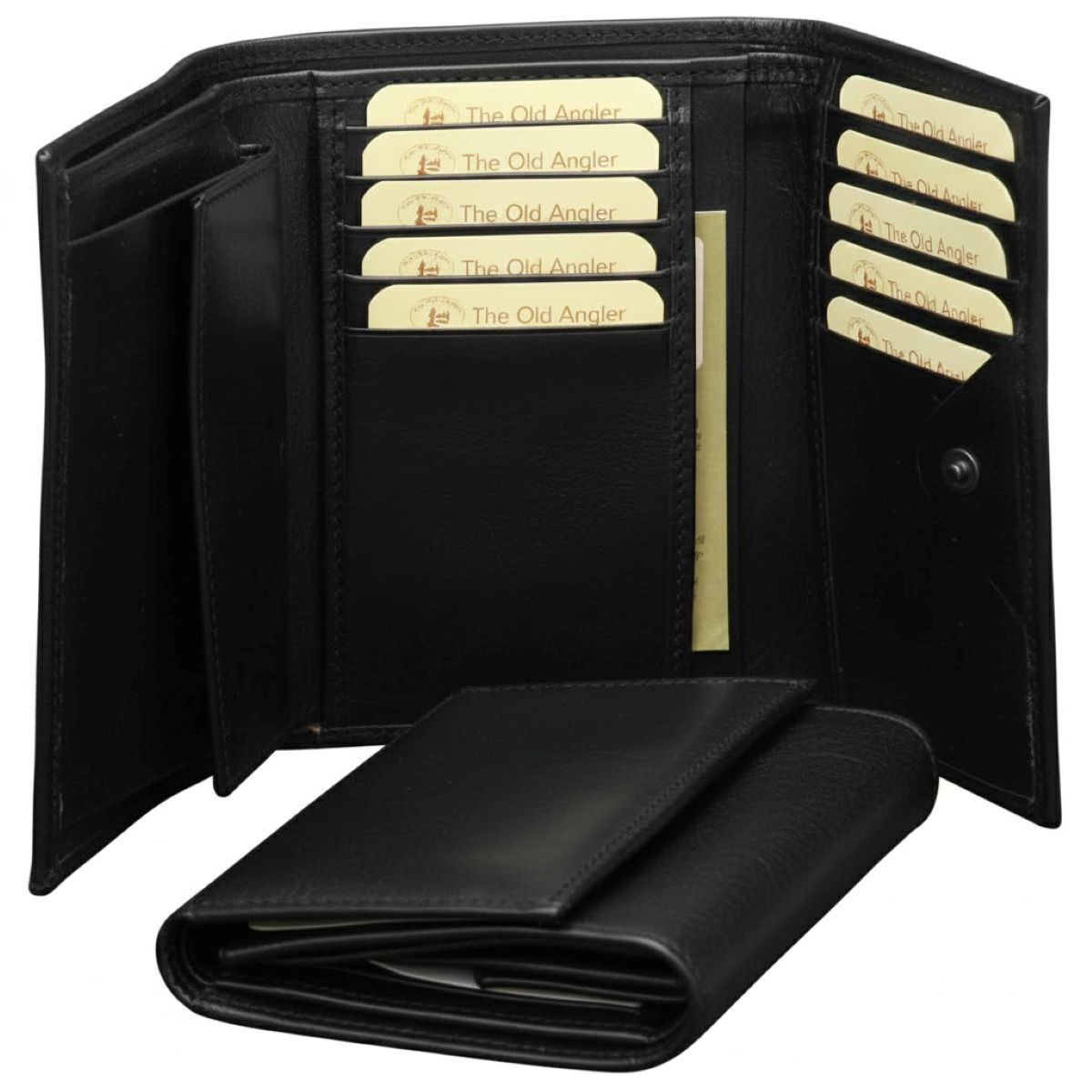 Women's Leather Trifold Wallet|803489NE|Old Angler Firenze
