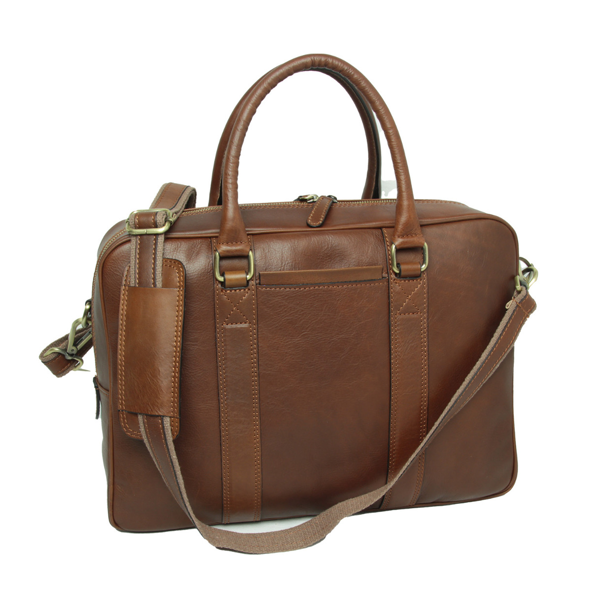 Soft Calfskin Leather Briefcase