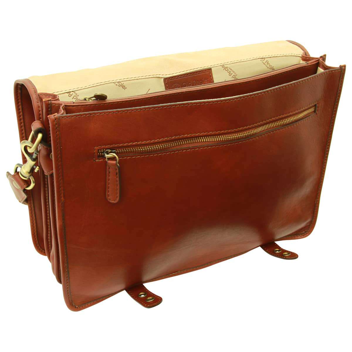 SLIM INTRECCIATO BRIEFCASE 36 BLACK CALFSKIN