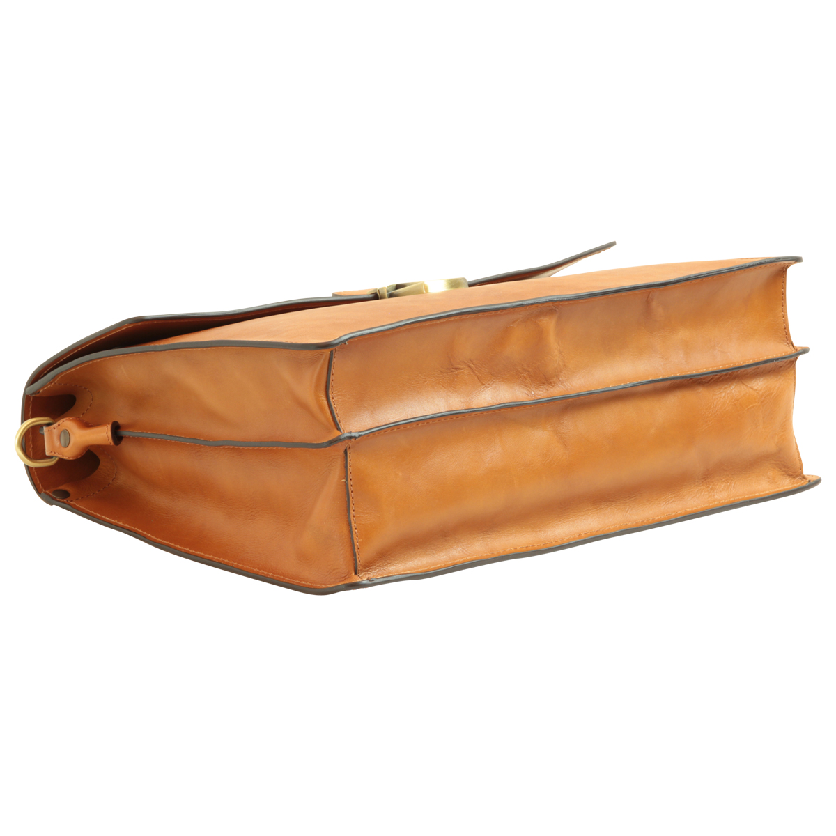 Leather Laptop Briefcase - Brown Colonial | 052889CO US | Old Angler Firenze