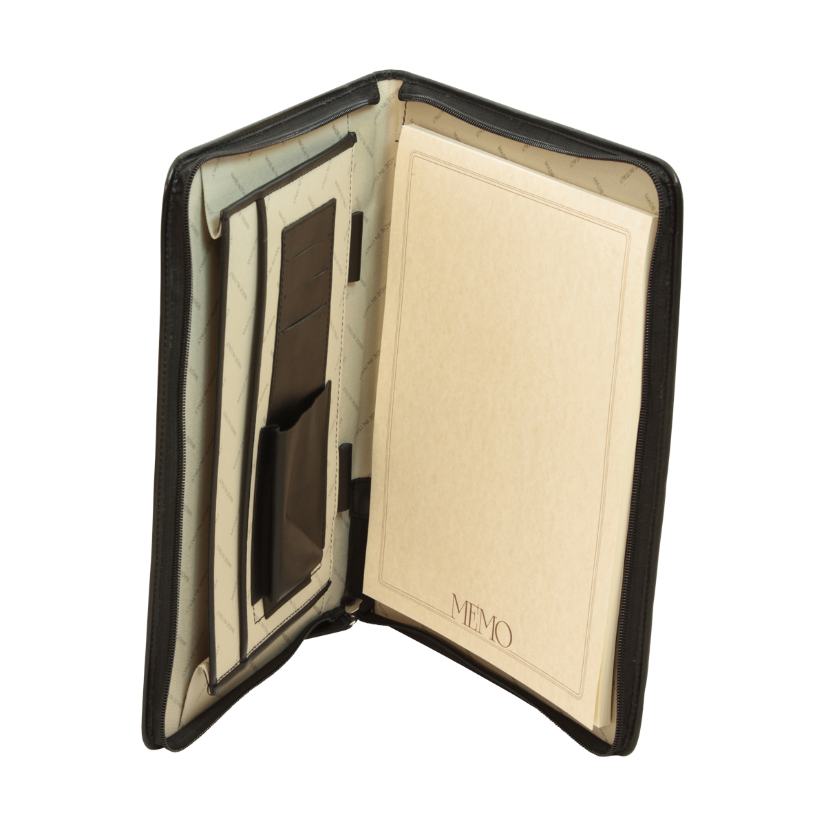 Full grain leather folder - Black