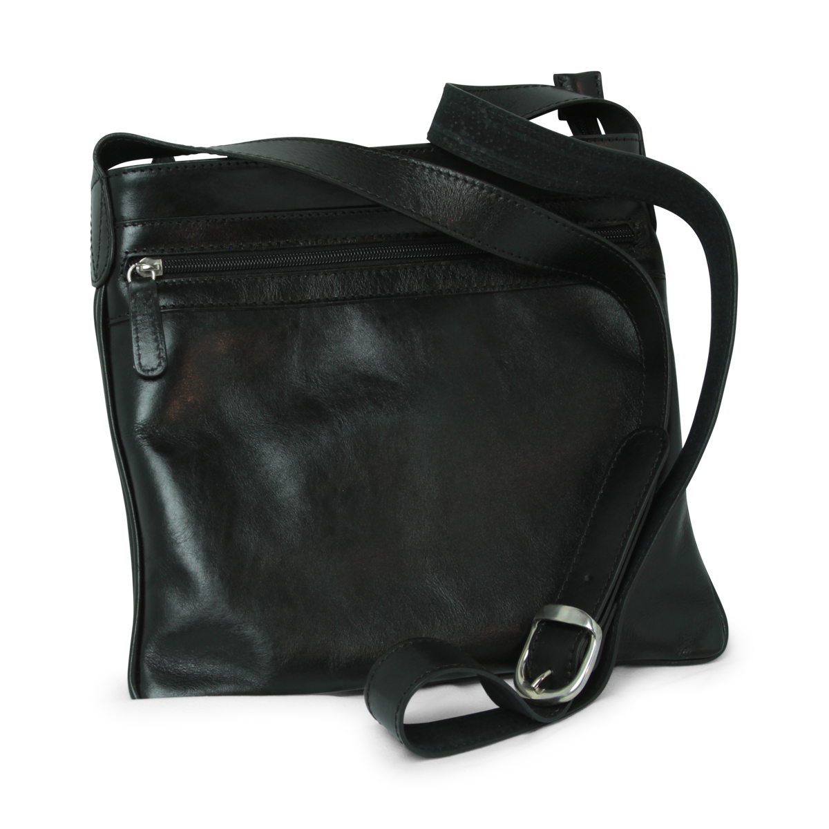 Leather cross body bag - Black