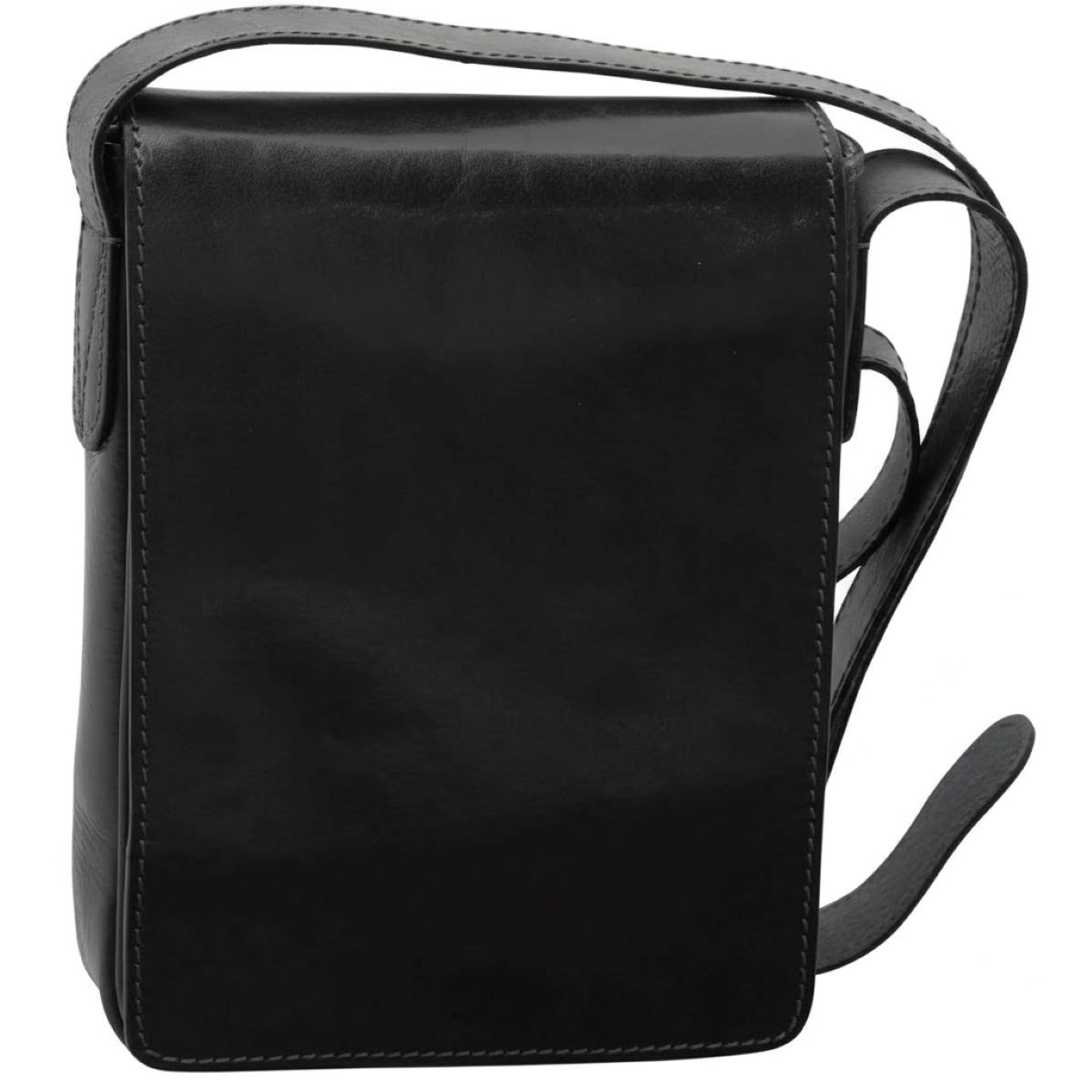 Cowhide leather cross body bag - Black