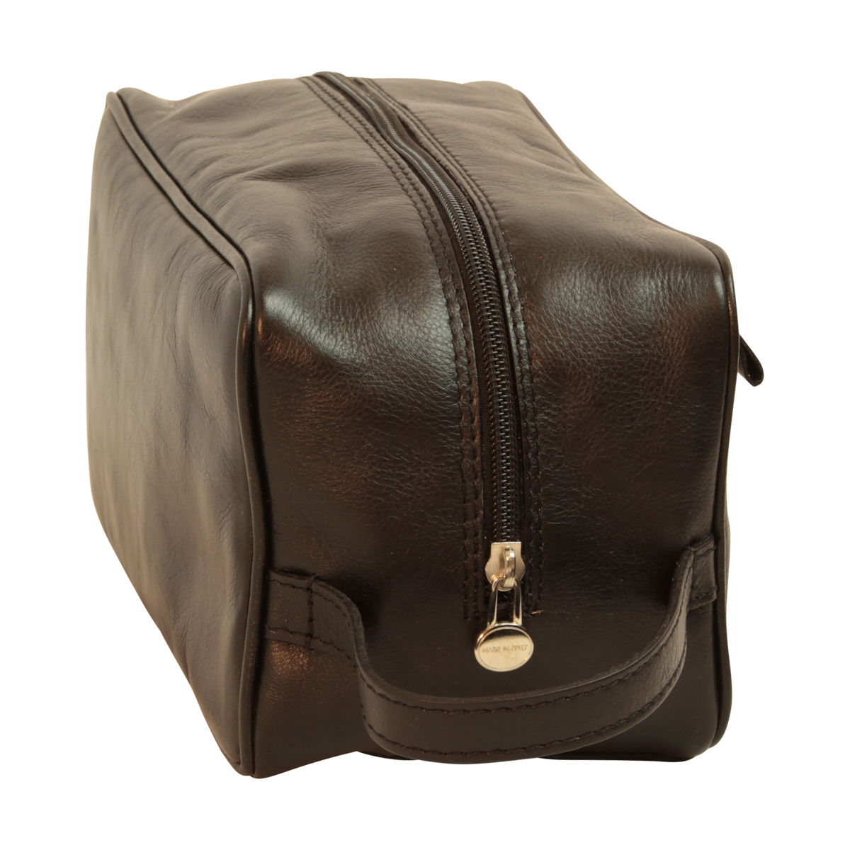 Full-grain calfskin leather beauty case- Black 078989NE | 078989NE | EURO | Old Angler Firenze