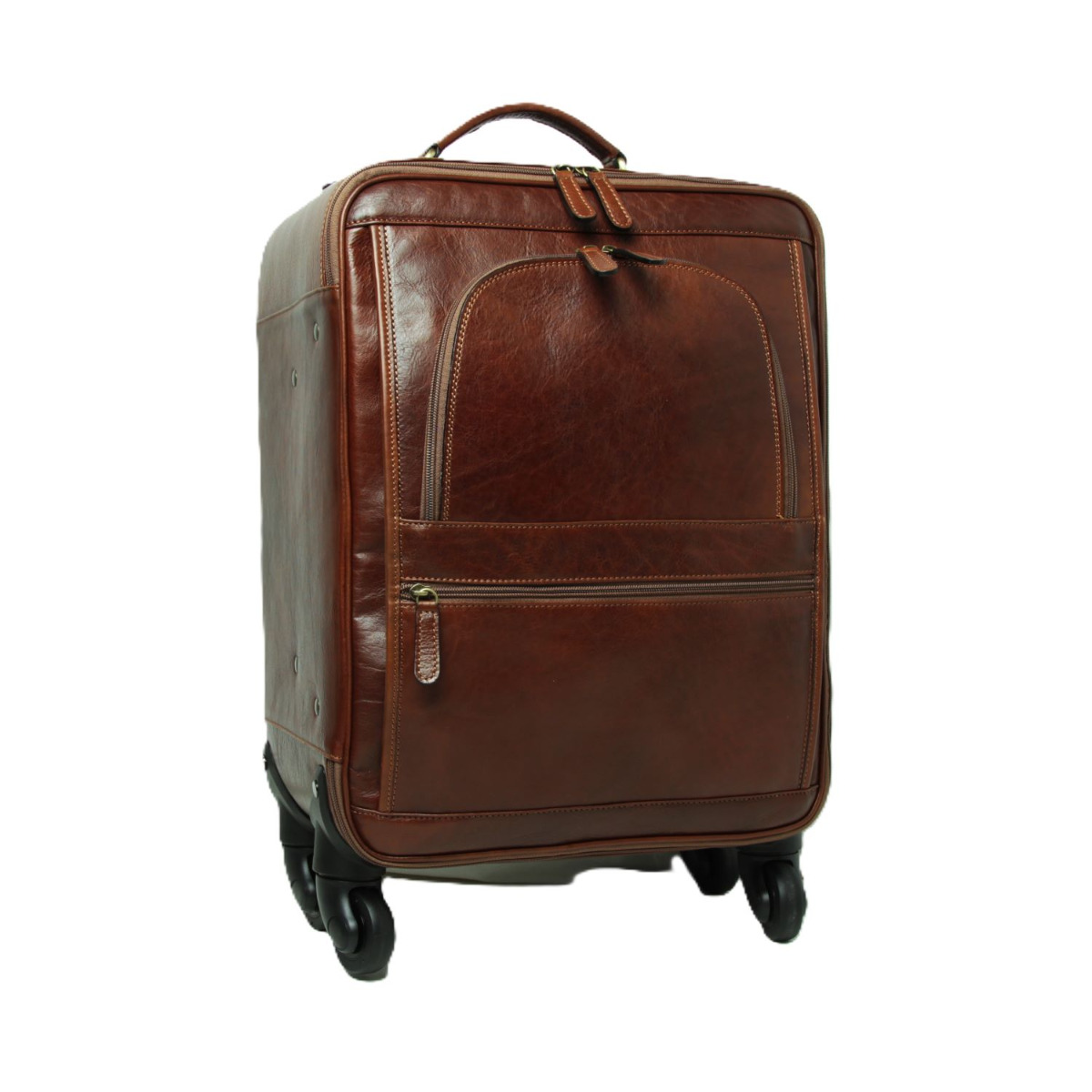 Leather trolley - Brown