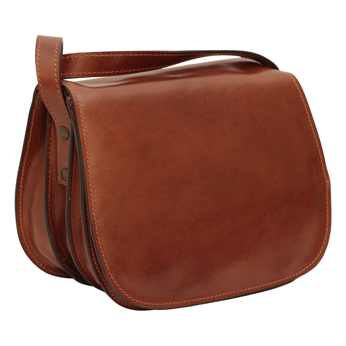 Full grain calfskin shoulder bag - brown | 209805MA UK | Old Angler Firenze