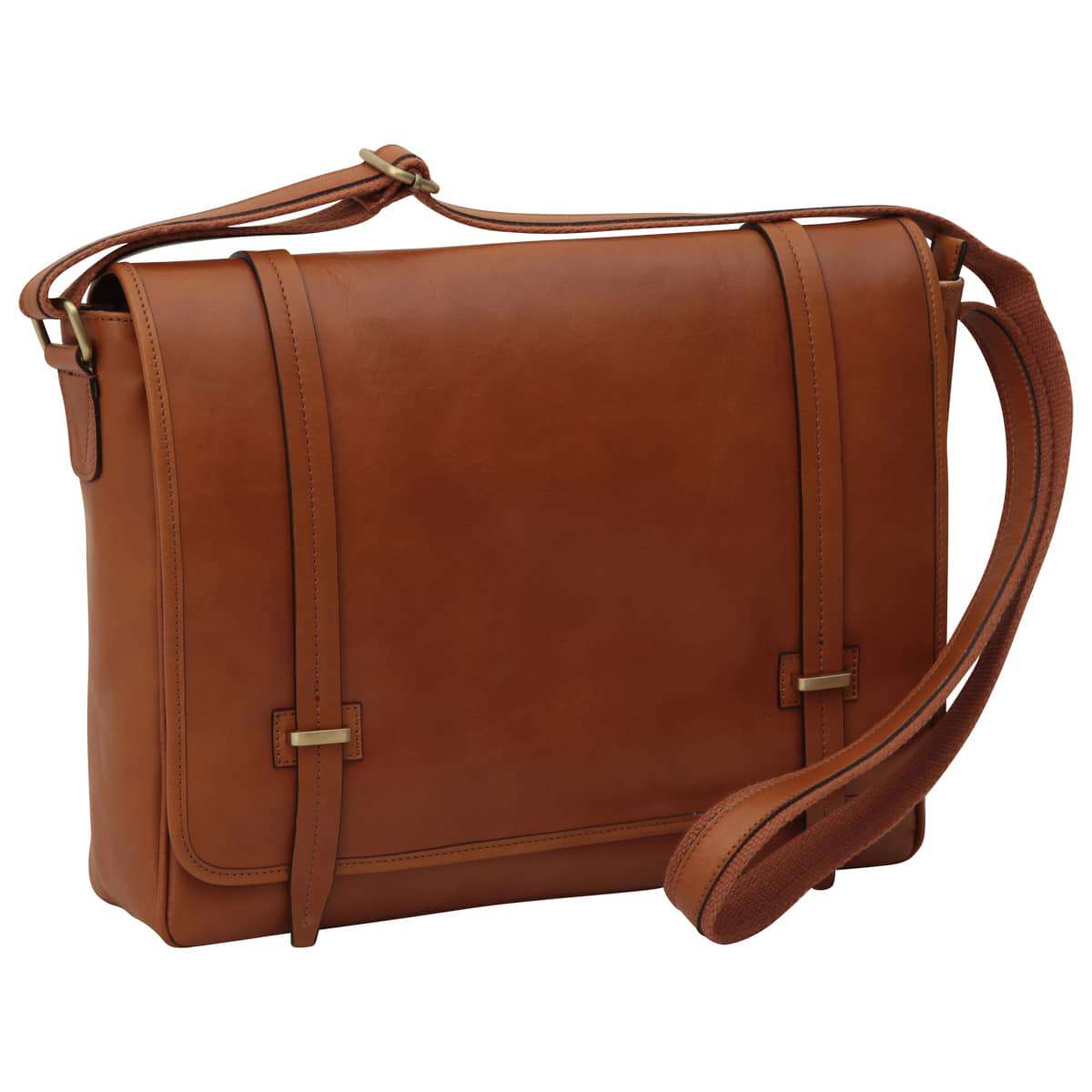 Large leather bag with magnetic closure