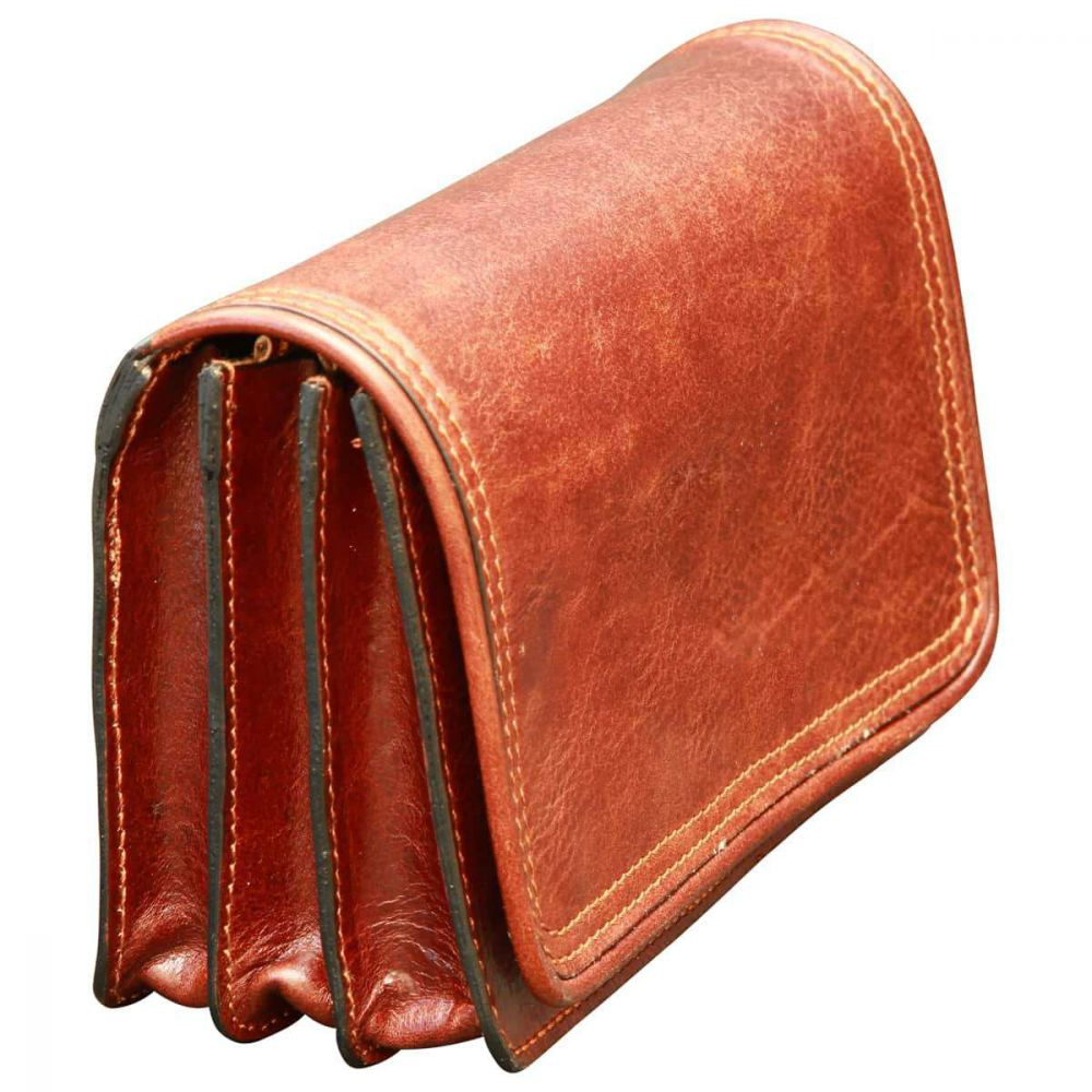 Leather clutch bag