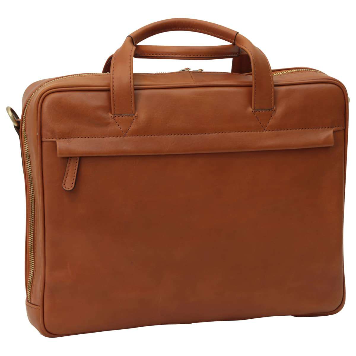 Leather Briefcase with zip closure
