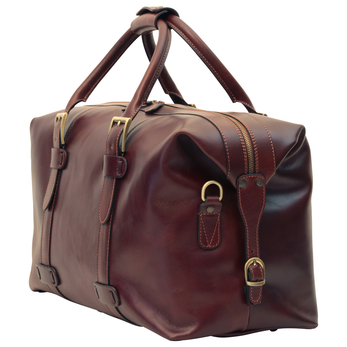 Cowhide leather Travel Bag - Brown  | 410689MA US | Old Angler Firenze