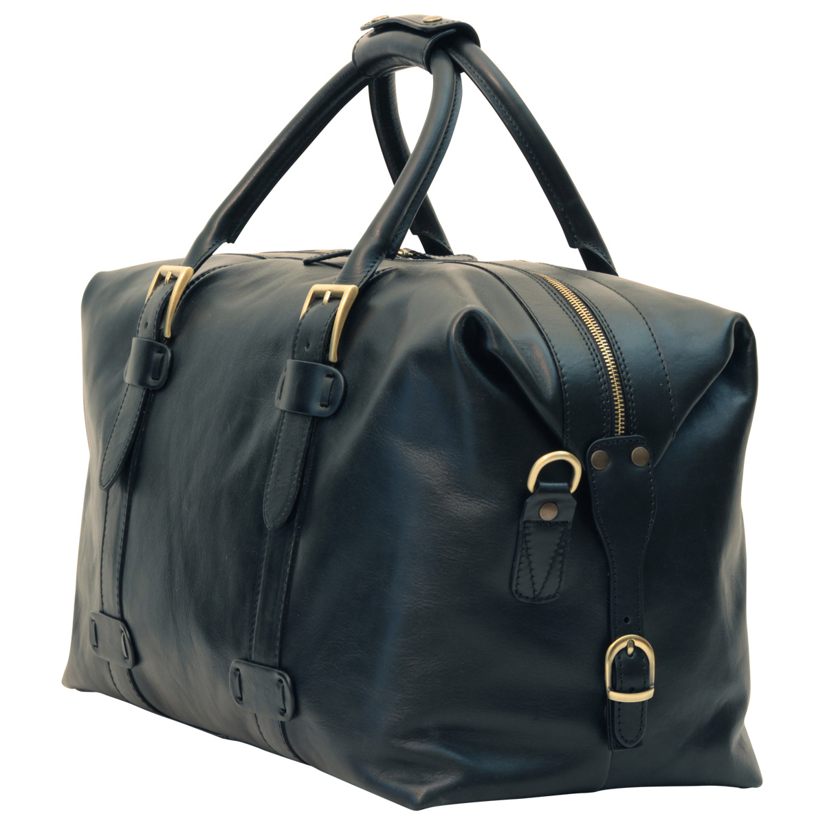 Cowhide leather Travel Bag - Black | 410689NE US | Old Angler Firenze