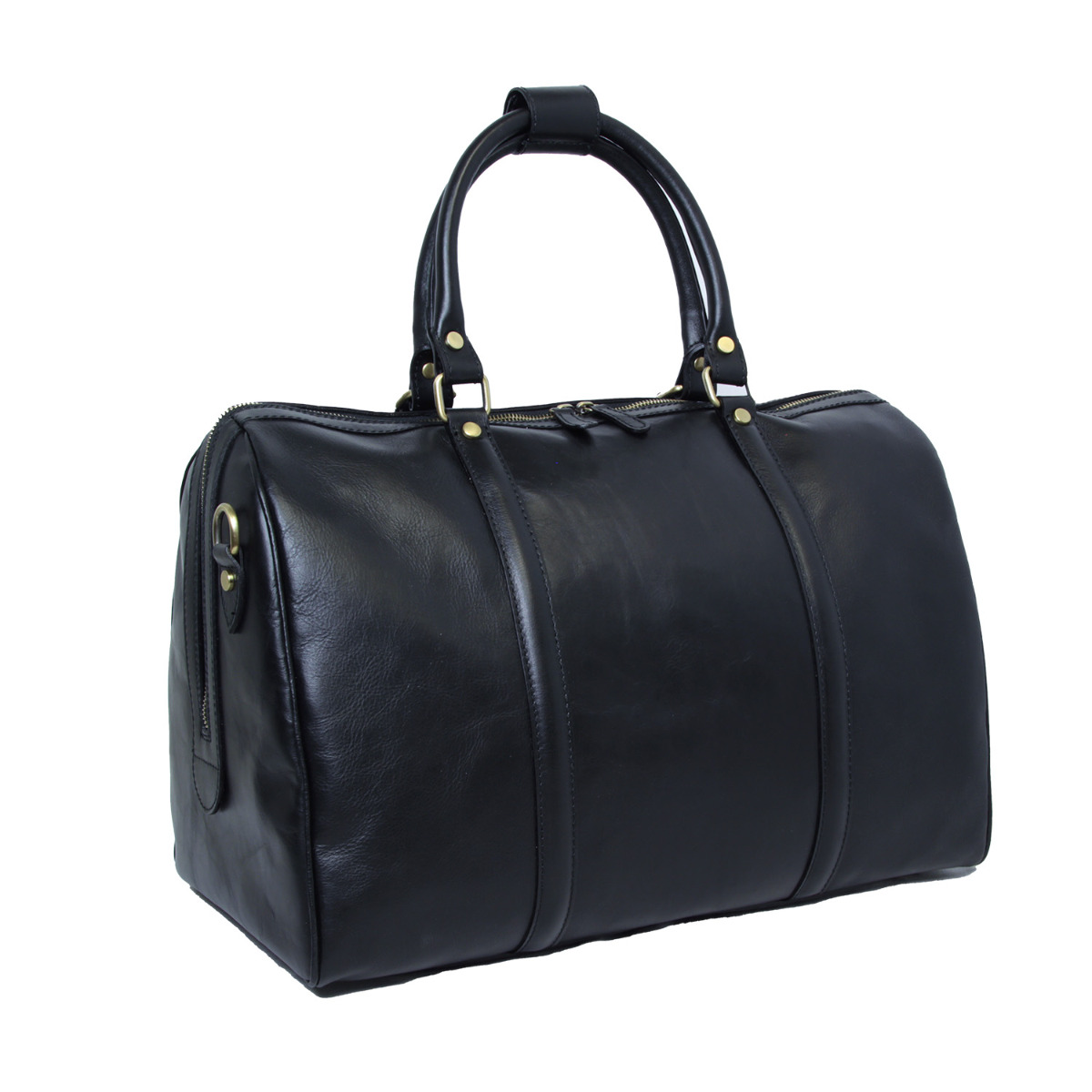 Full grain leather duffle bag