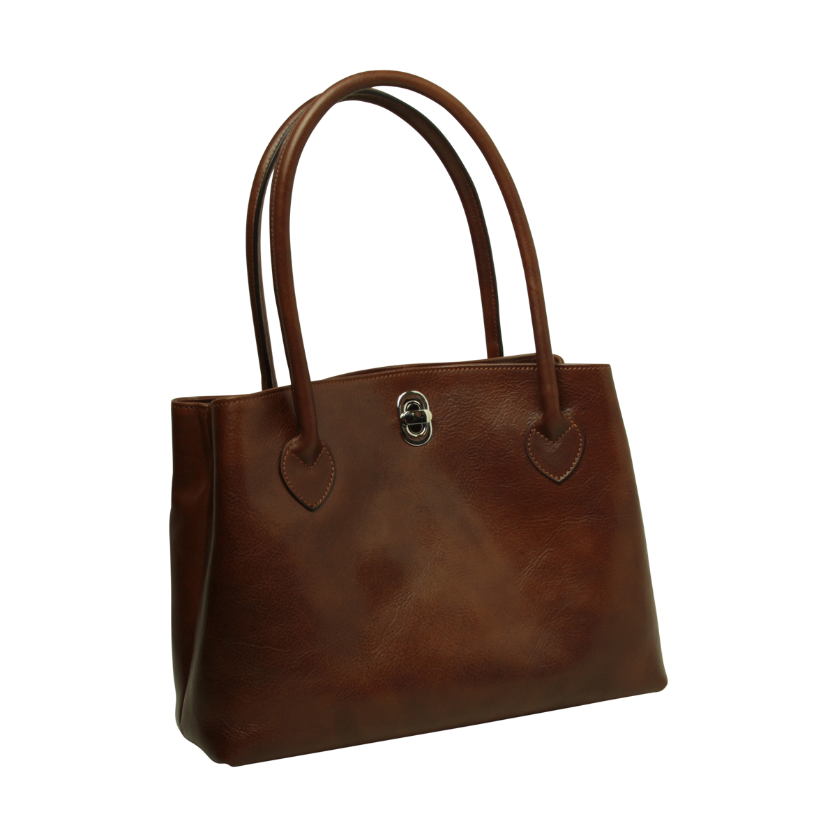 WOMAN’S TWO-HANDLE BAG IN TWO - Brown
