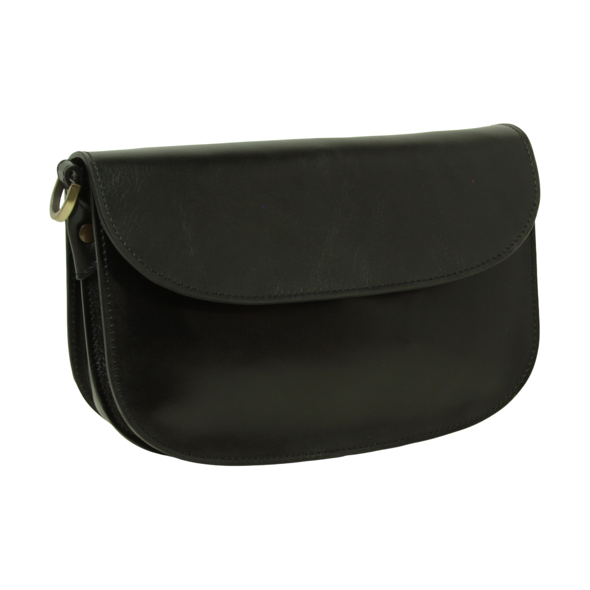 Two-sided shoulder bag in full-grain calfskin - Black