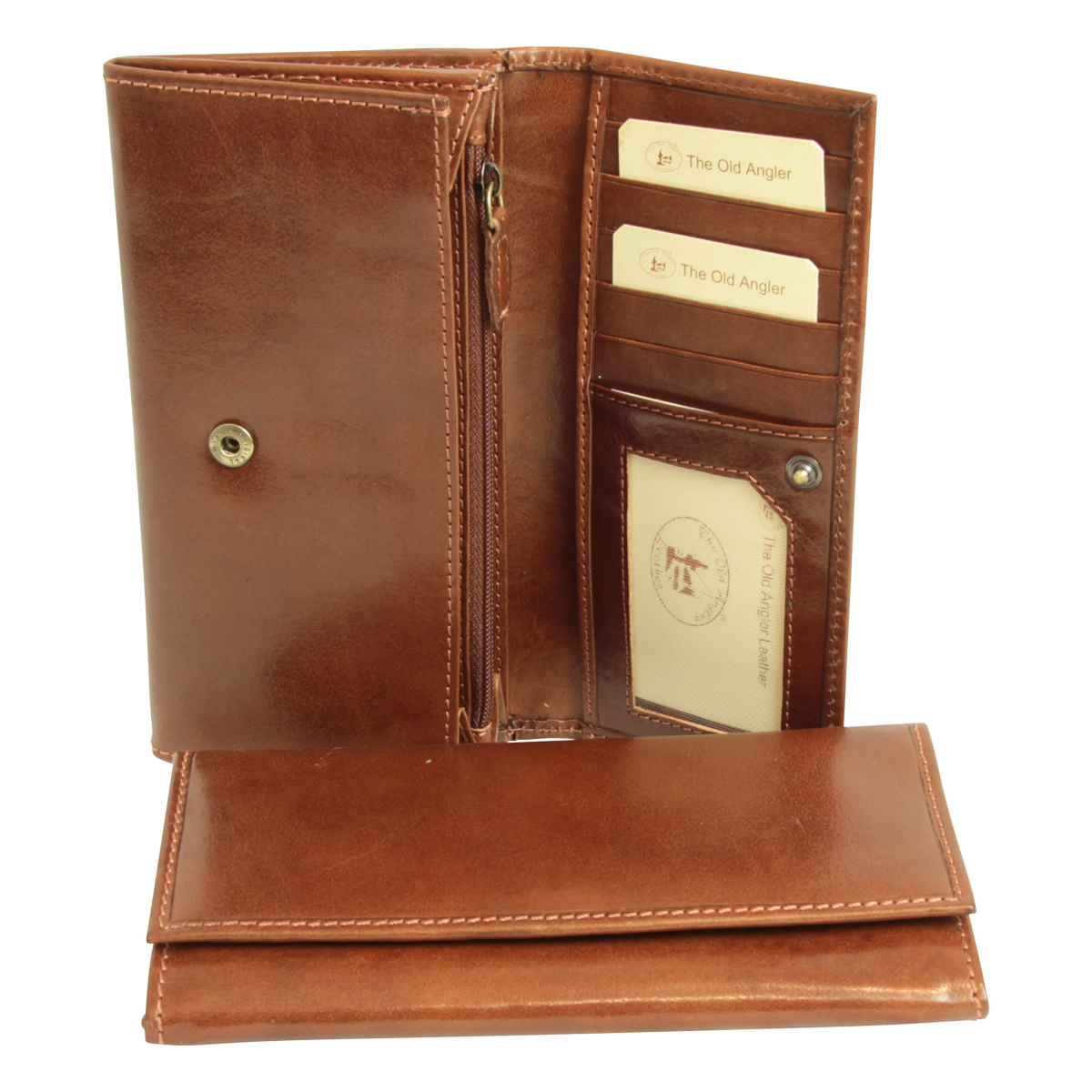 WOMEN'S LEATHER WALLET WITH EXTERNAL POCKET